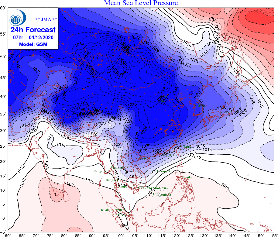 Theo Trung tâm Dự báo Khí tượng Thủy văn Quốc gia.