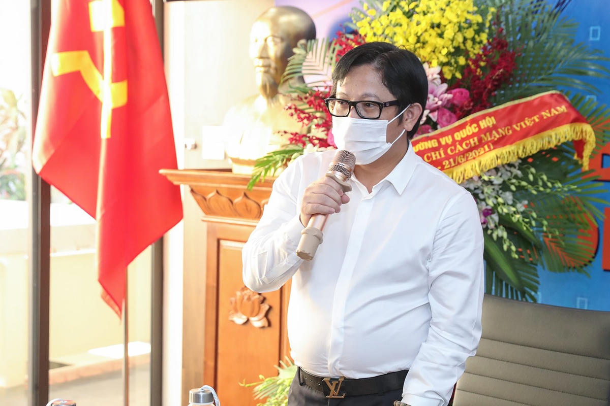 Nhà báo Lê Anh Đạt, Quyền Tổng Biên tập Báo Đại Đoàn Kết. Ảnh: Quang Vinh.