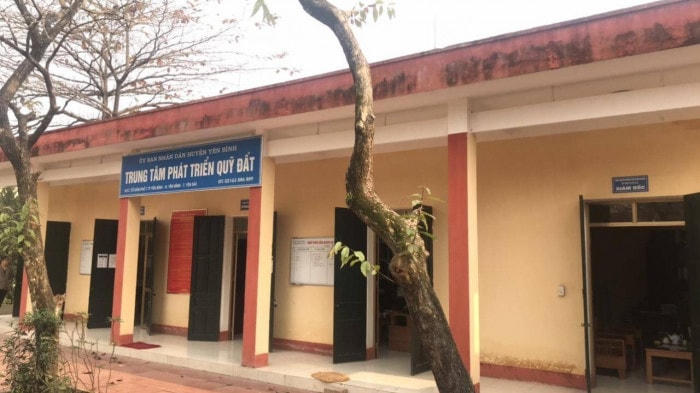 Trung tâm Phát triển quỹ đất huyện Yên Bình, tỉnh Yên Bái (tổ 7, thị trấn Yên Bình).