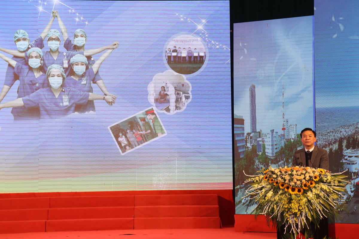 Ông Đỗ Trọng Hưng, Bí thư Tỉnh uỷ phát biểu tại lễ tôn vinh.