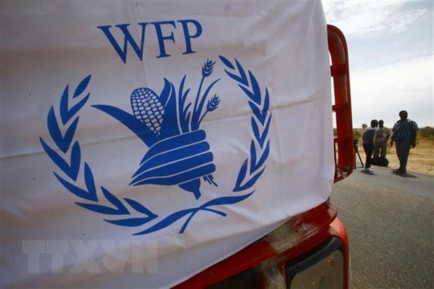 Xe tải chở hàng viện trợ nhân đạo của Chương trình Lương thực thế giới (WFP) cho người tị nạn Nam Sudan ở bang Bắc Kordofan, Sudan tháng 5/2017. (Nguồn: AFP/TTXVN).
