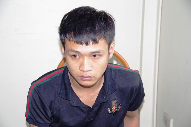 Hoàng Hồng Đăng sau khi bị bắt.