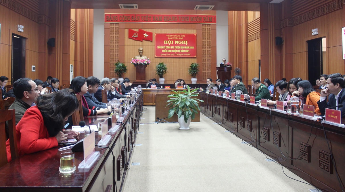 Quang cảnh Hội nghị tổng kết công tác ngành tuyên giáo Quảng Nam.