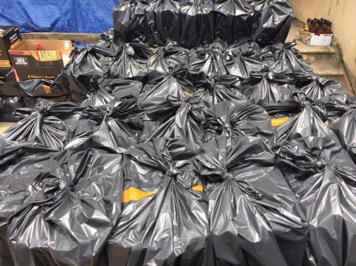 Số rượu lậu bị công an tỉnh Quảng Trị bắt giữ (Ảnh: H.D).