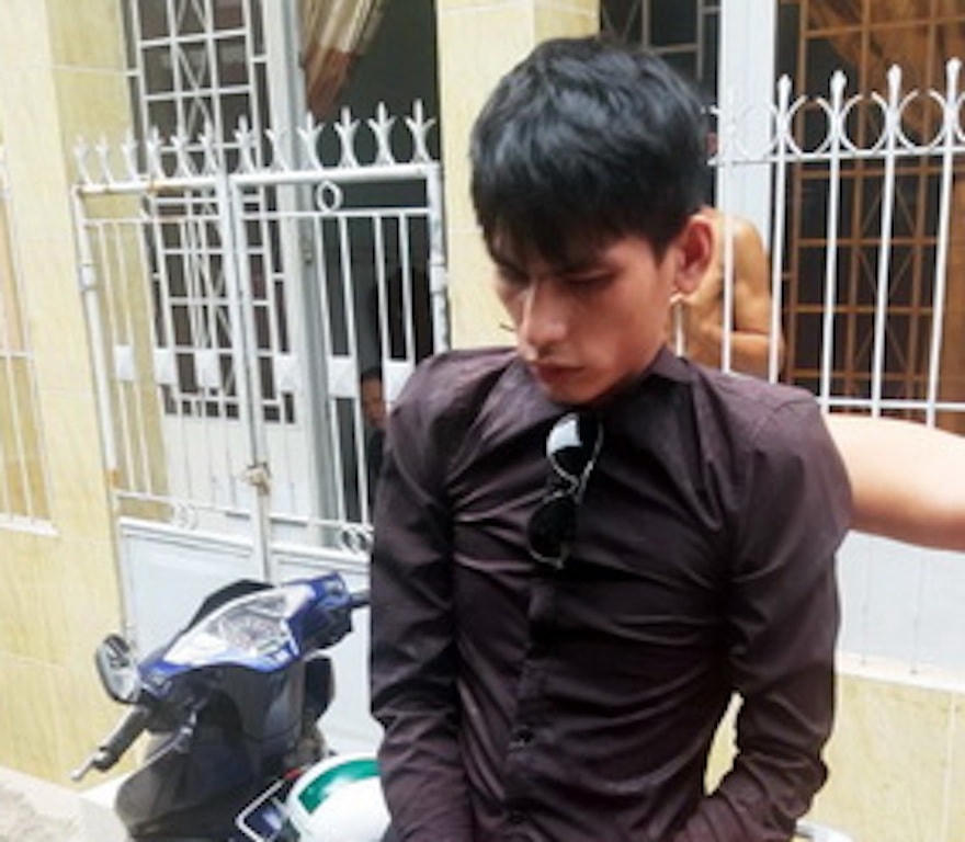 Một trong 5 đối tượng trong đường dây vận chuyển mua bán ma tuý bị các tổ công tác bắt giữ (ảnh: Công an tỉnh Đồng Nai).