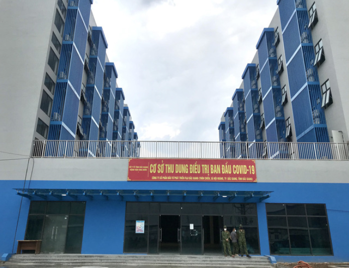 Cơ sở thu dung điều trị ban đầu Covid-19 với quy mô 1.800 giường tại Bắc Giang. Nguồn: Bộ Y tế.