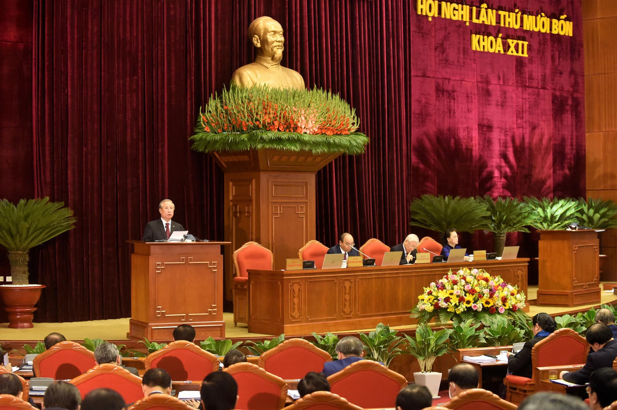 Hội nghị Trung ương 14 khóa XII. Ảnh: VGP.