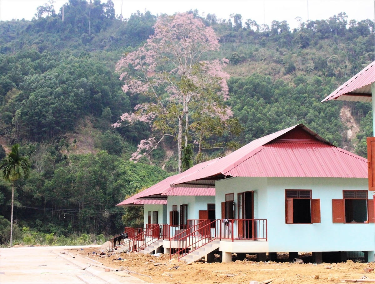 Những ngôi nhà tái định cư.