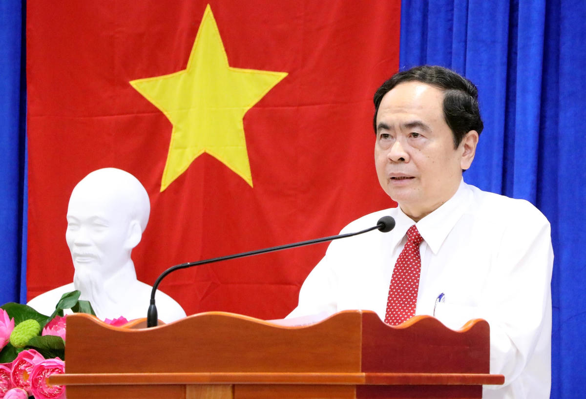 Ông Trần Thanh Mẫn chúc Tết đồng bào Khmer.