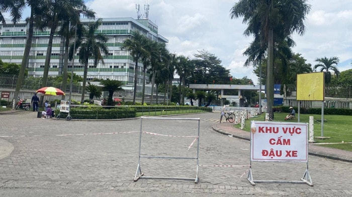 Khu chế xuất Tân Thuận (Quận 7) vắng vẻ trước tình hình dịch bệnh.
