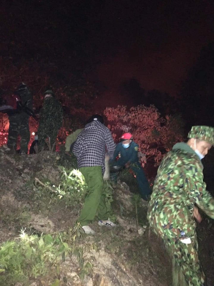 Hơn 300 người được huy động đến dập lửa.