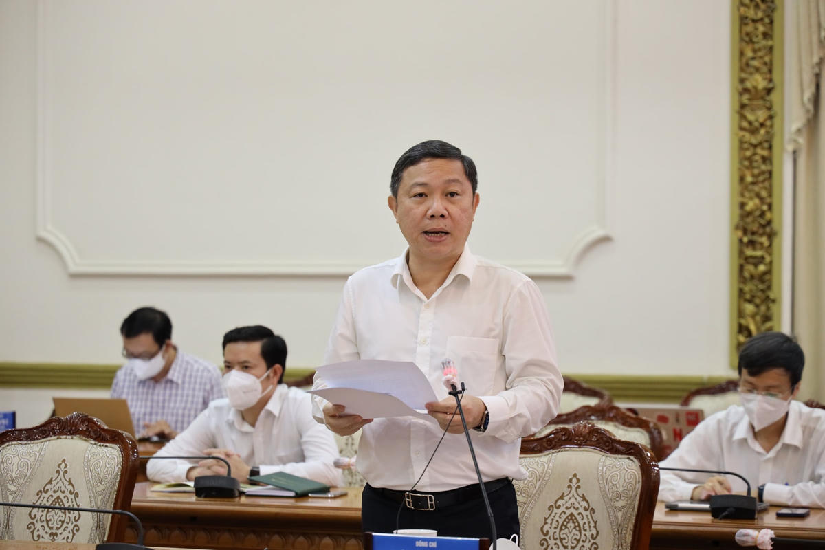 Phó Chủ tịch UBND TP HCM Dương Anh Đức báo cáo sơ kết 15 ngày thành phố thực hiện Chỉ thị 16.
