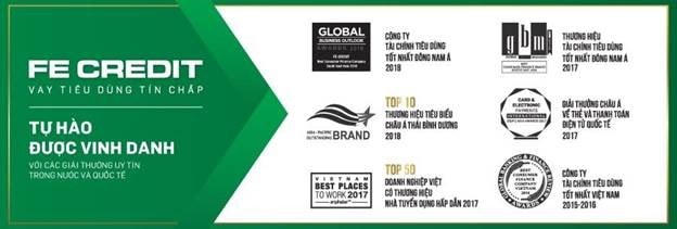 FE CREDIT được vinh danh với các giải thưởng uy tín.