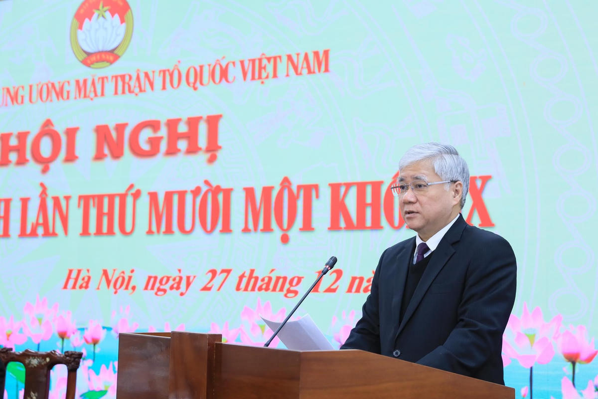 Chủ tịch Đỗ Văn Chiến phát biểu khai mạc Hội nghị. Ảnh: Quang Vinh.