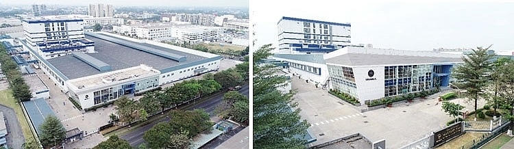 Toàn cảnh 1 trong những nhà máy sữa bột hiện đại của Vinamilk với công suất lên đến 54.000 tấn sữa bột/năm.