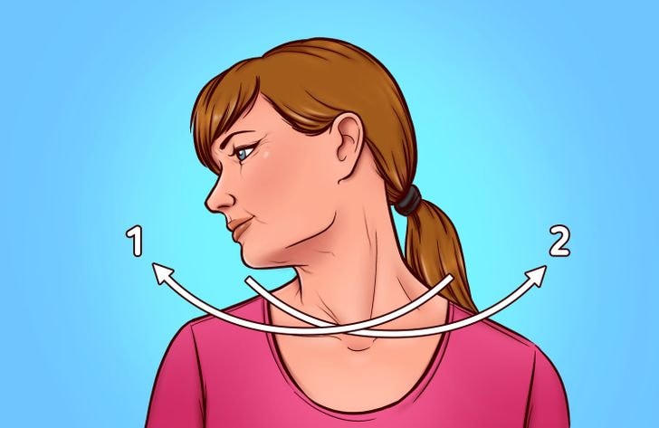 7 bài tập giúp thoát khỏi ‘cổ gà tây’ một cách tự nhiên