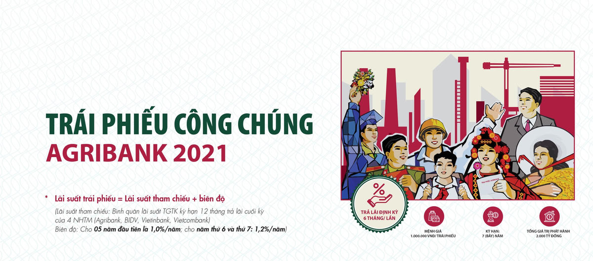 Agribank phát hành 2.000 tỷ đồng trái phiếu ra công chúng năm 2021