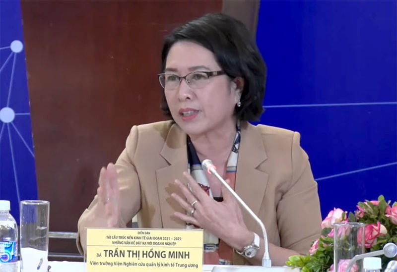  TS Trần Thị Hồng Minh phát biểu tại Diễn đàn.
