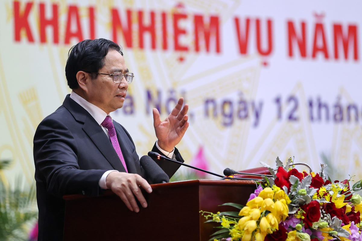 Thủ tướng Chính phủ Phạm Minh Chính phát biểu tại Hội nghị.   ảnh: VGP