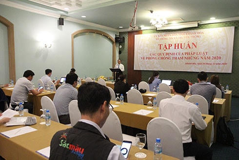 Quang cảnh lớp tập huấn.