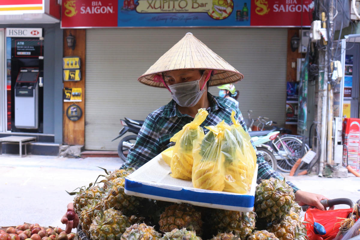 Chị N.T.Hương (35 tuổi, quê Hưng Yên) tâm sự: “Bây giờ bán hàng khó khăn hơn trước rất nhiều. Đường phố vắng vẻ nên cũng chẳng có người mua. Cố gắng lên Hà Nội đi bán hàng rong qua ngày cũng chỉ đủ ăn thôi, chứ nếu ở quê cũng chẳng có công ăn việc làm gì, chết đói mất”.