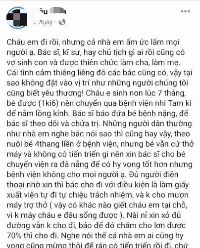 Nội dung đăng lên mạng xã hội vào ngày 25/12.