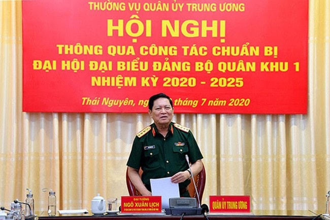 Bộ trưởng Ngô Xuân Lịch tại buổi làm việc. Ảnh: QĐND.