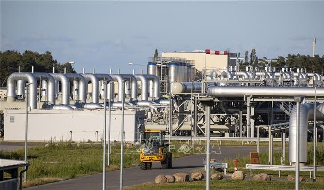  Hệ thống dẫn khí đốt trên mặt đất của dự án Dòng chảy phương Bắc 2 Nord Stream 2 tại Lubmin, miền Đông Bắc Đức. Ảnh: AP.