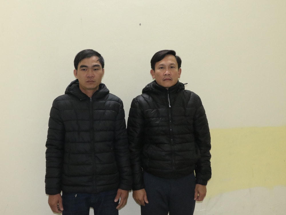 Hai bị can Lê Đình Đức và Đoàn Thanh Bằng.