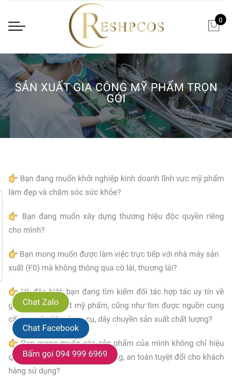 Một  trong những đơn vị quảng cáo gia công mỹ phẩm trọn gói được quảng cáo tràn lan trên mạng Internet.