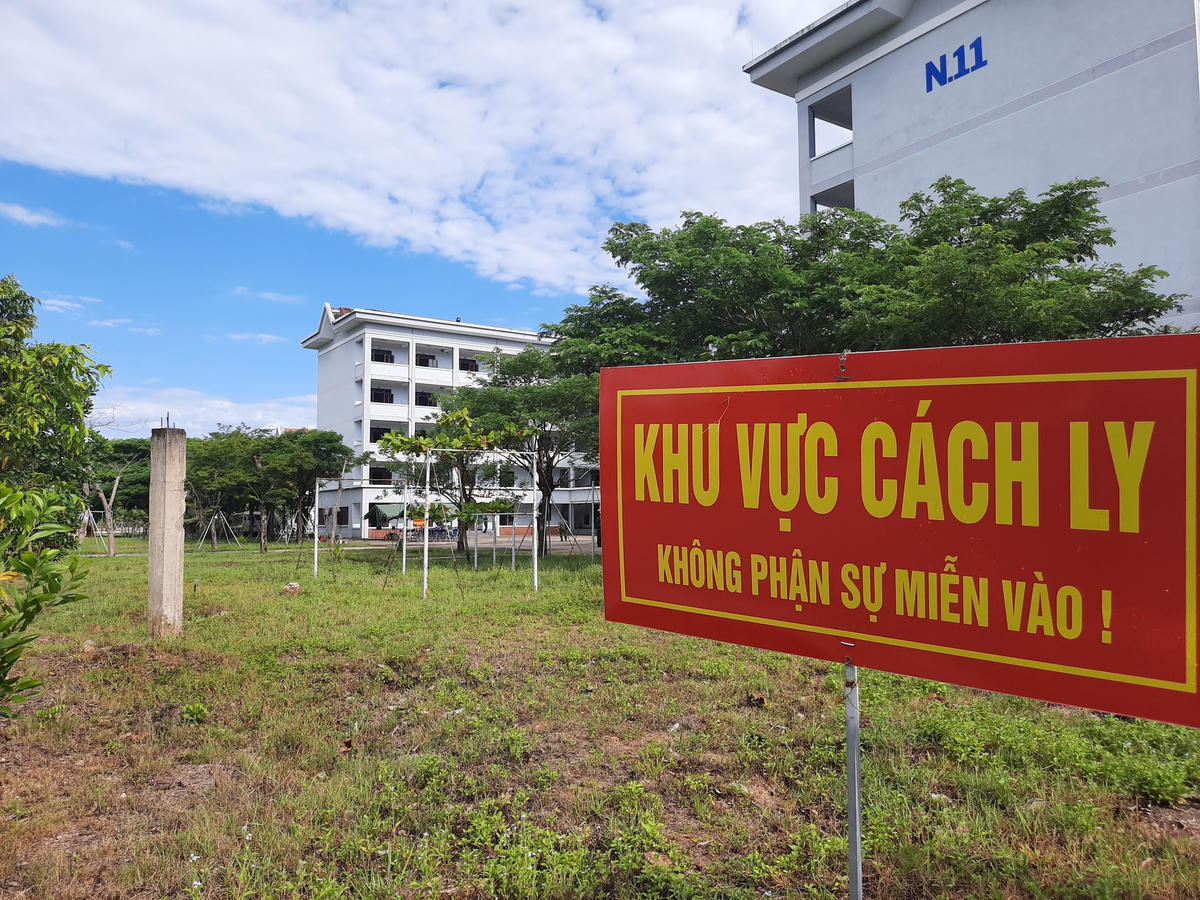 Khu cách ly tập trung tại huyện Thăng Bình, Quảng Nam.