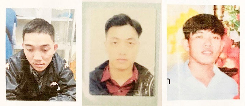 Các đối tượng Huỳnh Hoàng Tuấn, Nguyễn Thanh Hồng, Lê Hoàng Bửu.