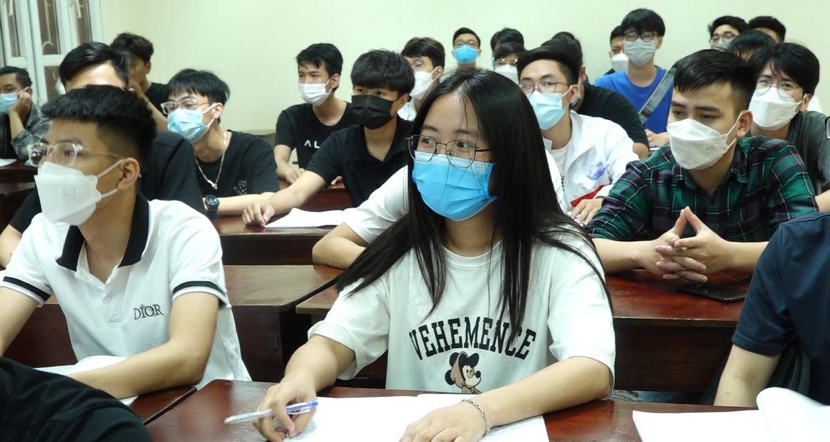 Một giờ học của sinh viên Trường Đại học Thủy lợi.