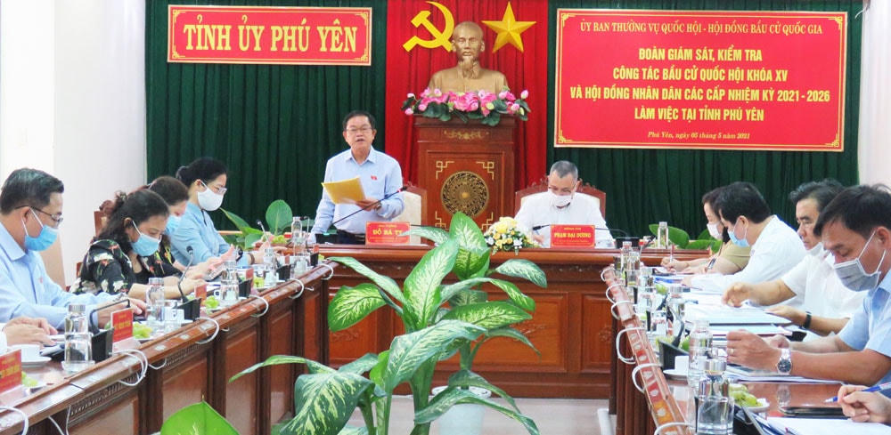 Phó Chủ tịch Quốc hội Đỗ Bá Tỵ phát biểu tại buổi làm việc.