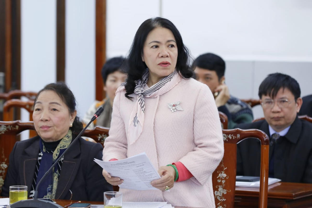 Bà Nguyễn Thị Xuân Thu, Chủ tịch Trung ương Hội Chữ thập đỏ Việt Nam.