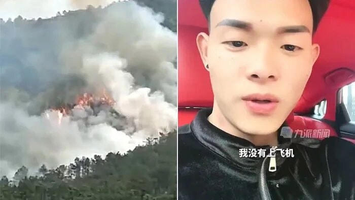 Nam thanh niên Trung Quốc may mắn thoát chết vì không lên chuyến bay tử thần. (Ảnh: Sinchew).