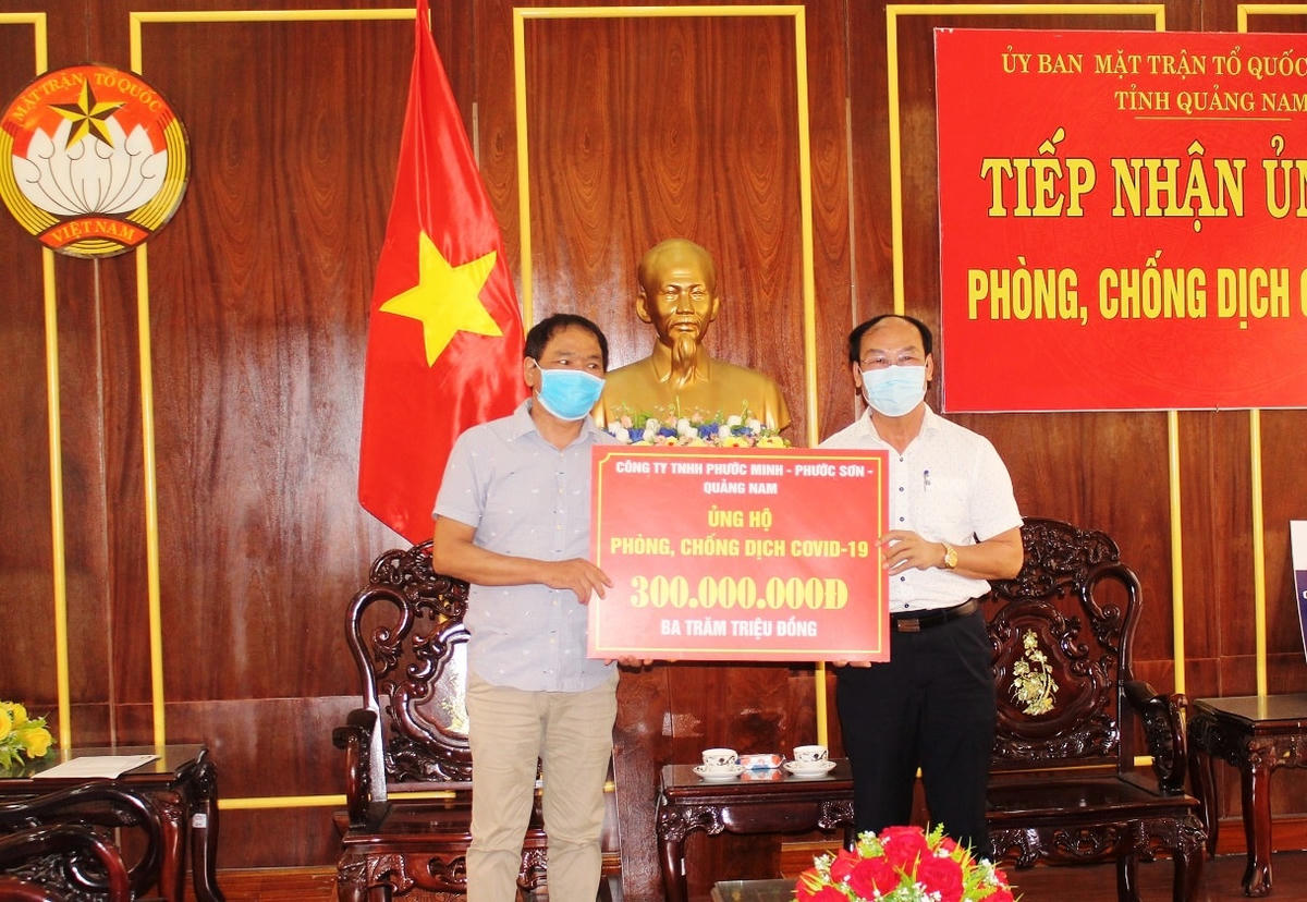 Quảng Nam, Quảng Ngãi: Tiếp nhận ủng hộ phòng, chống dịch Covid-19