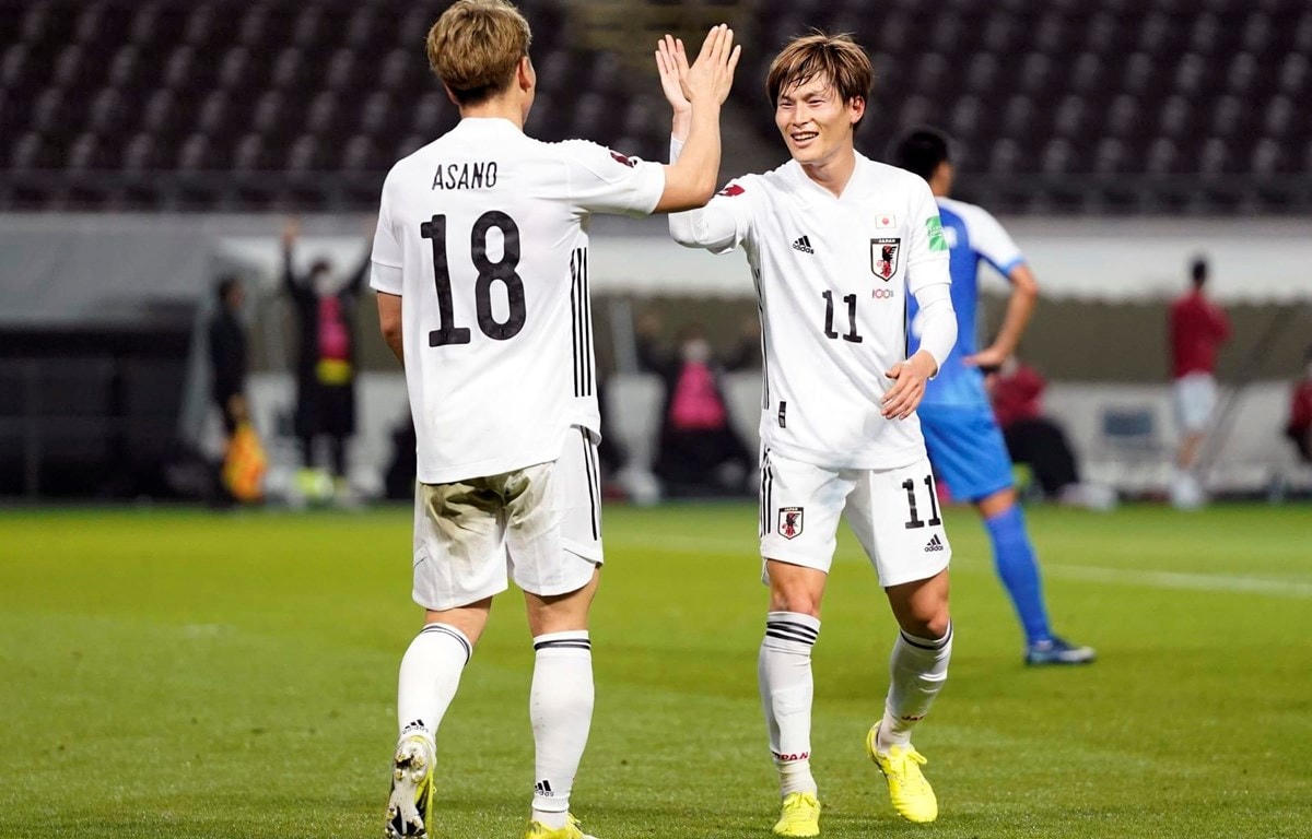 Nhật Bản giành chiến thắng tưng bừng ở vòng loại World Cup 2022. (Nguồn: Getty Images).