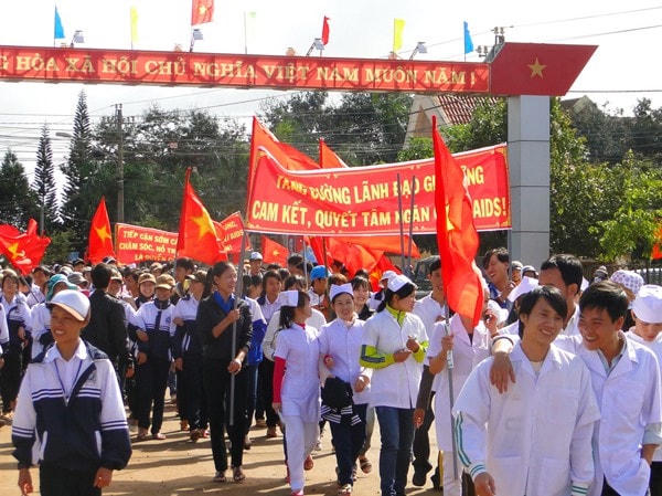 Tuyên truyền phòng chống HIV/AIDS. Ảnh minh họa.