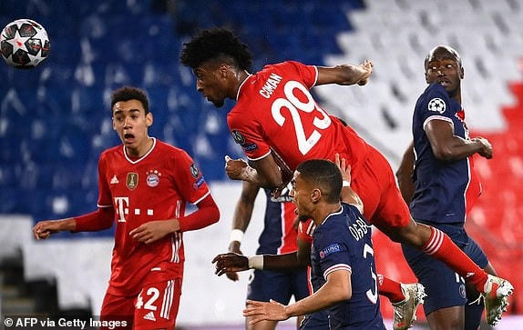 Nỗ lực của Coman vẫn không thể làm rung mành lưới của PSG ở những phút cuối trận.