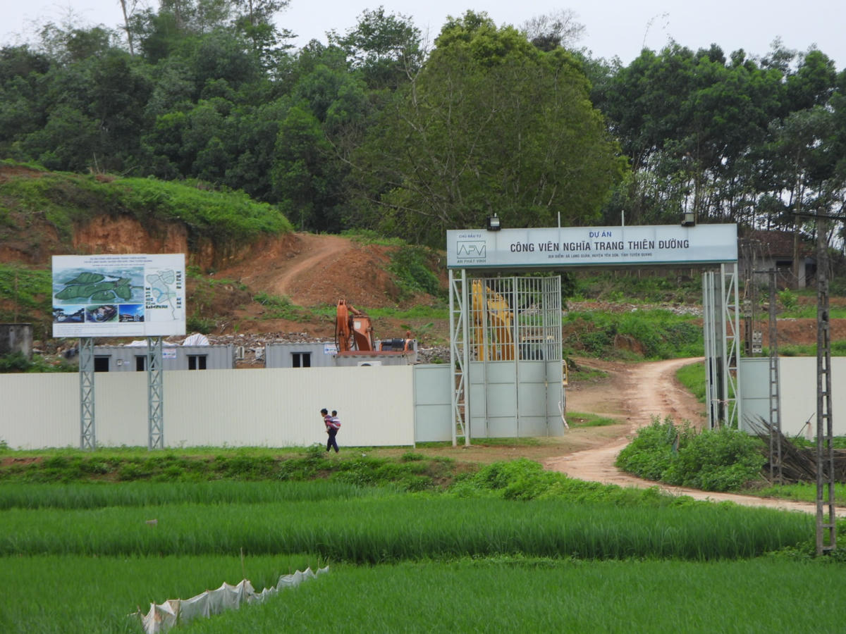 Dự án Công viên nghĩa trang Thiên Đường của Công ty CP đầu tư xây dựng và thương mại An Phát Vinh.