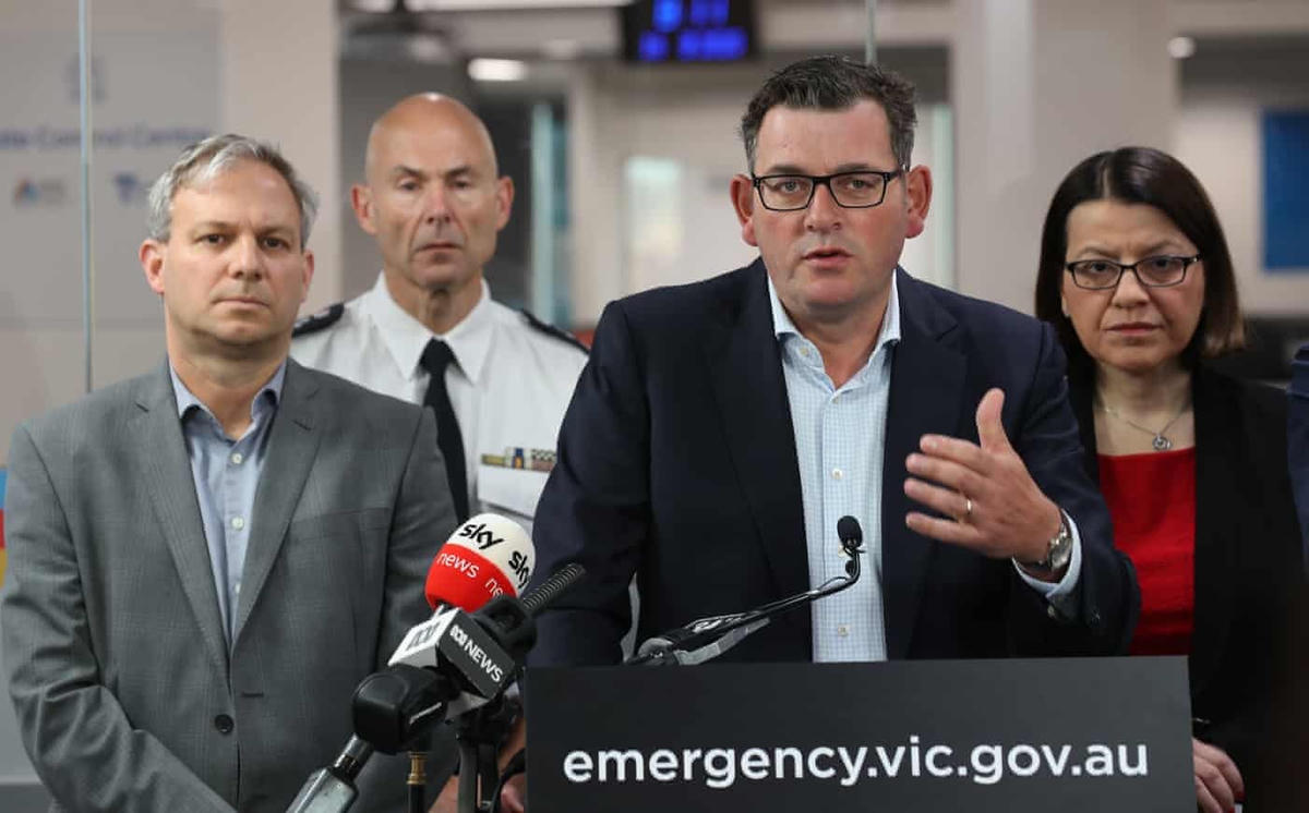 Ngày 16/3/2020 - Thủ hiến Daniel Andrews mở một cuộc họp báo ban bố tình trạng khẩn cấp kéo dài ít nhất 4 tuần để đối phó với đợt bùng phát đại dịch đầu tiên ở bang Victoria, Australia. Ảnh: David Crosling/AAP.