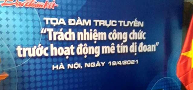 Trách nhiệm công chức trước hoạt động mê tín dị đoan
