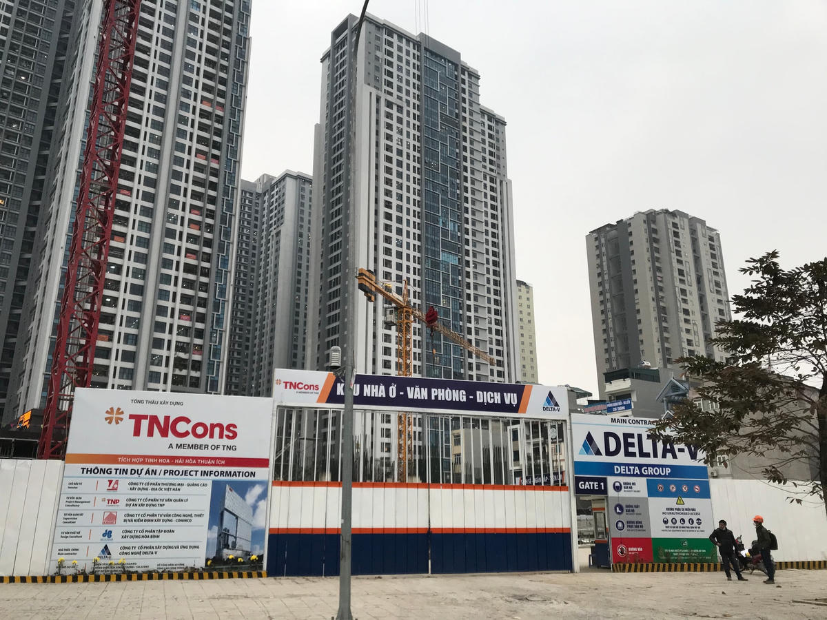 Công trường khu C - khu đô thị Goldmark City.