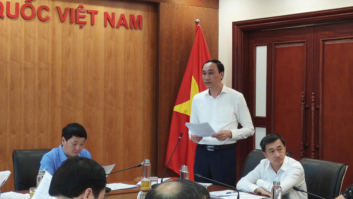 Phó Chủ tịch UBTƯ MTTQ Việt Nam Phùng Khánh Tài phát biểu tại Hội nghị.