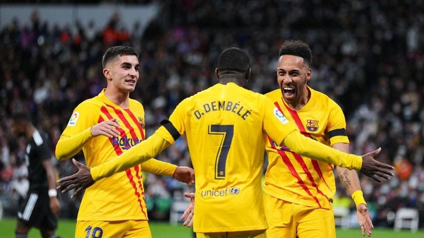 Barcelona thắng 4-0 trước Real Madrid. (Nguồn: Getty Images).