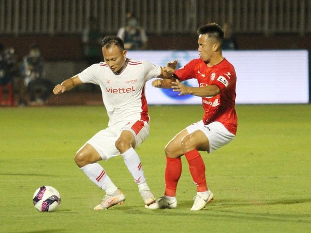 Trong những phút hiện diện ở trên sân, cầu thủ của CLB bóng đá Viettel chơi rất xông xáo.  