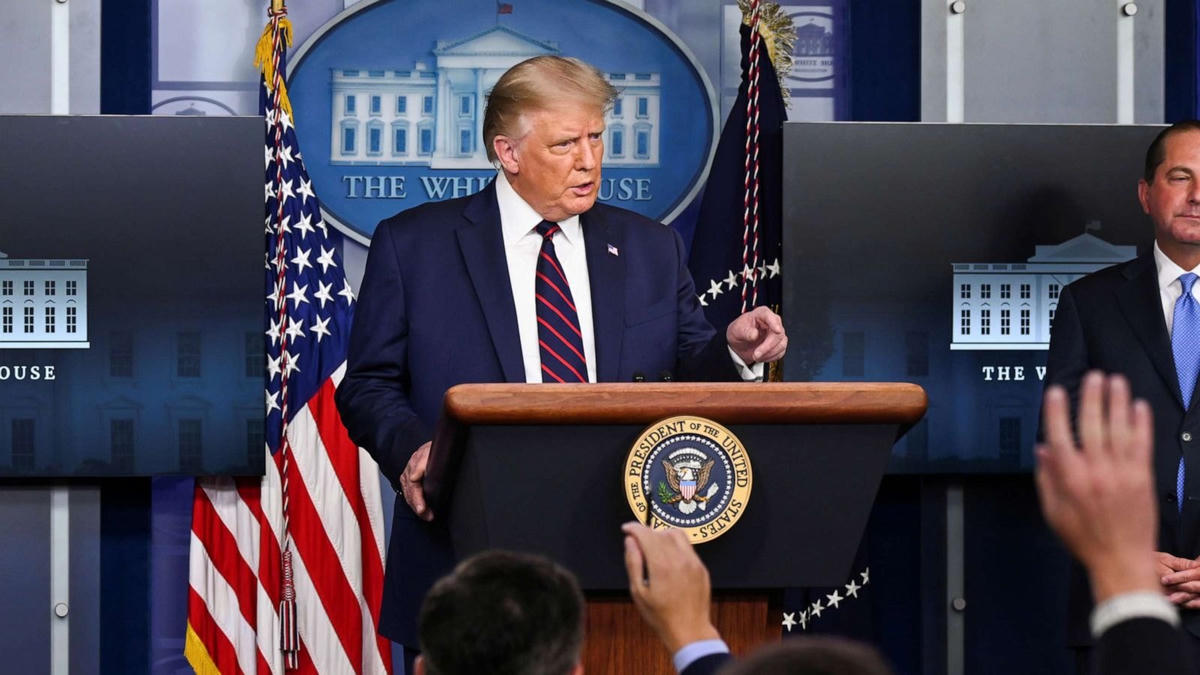 Tổng thống Trump cho rằng sử dụng huyết tương cứu bệnh nhân COVID-19 là bước đi đột phá. Nguồn: ABC News.
