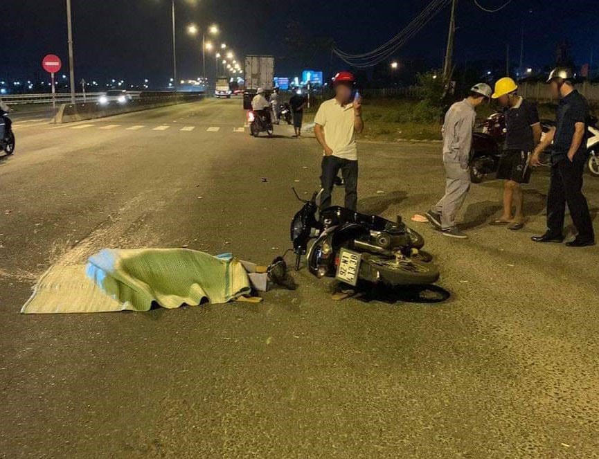 Hiện trường vụ tai nạn khiến ông L. tử vong.