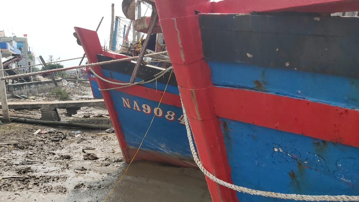 Thậm chí, nhiều tàu thuyền nằm bờ quá lâu, bị đất cát bồi lấp cả mét (Điền Bắc).